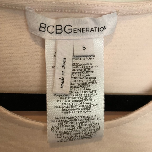 BCBGeneration Blush Pink Crop Top with Fringe - Picture 6 of 7